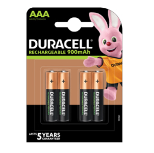 DURACELL DU76 DURALOCK BATTERIE RICARICABILI AAA MINISTILO CONF. 2 Pz.